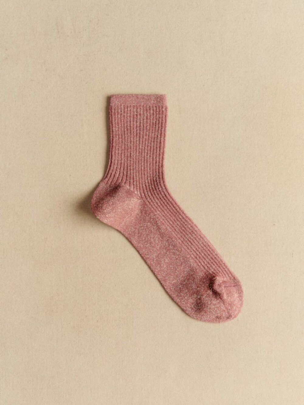 Sézane lurex socks in blush, one size ~ NWT!